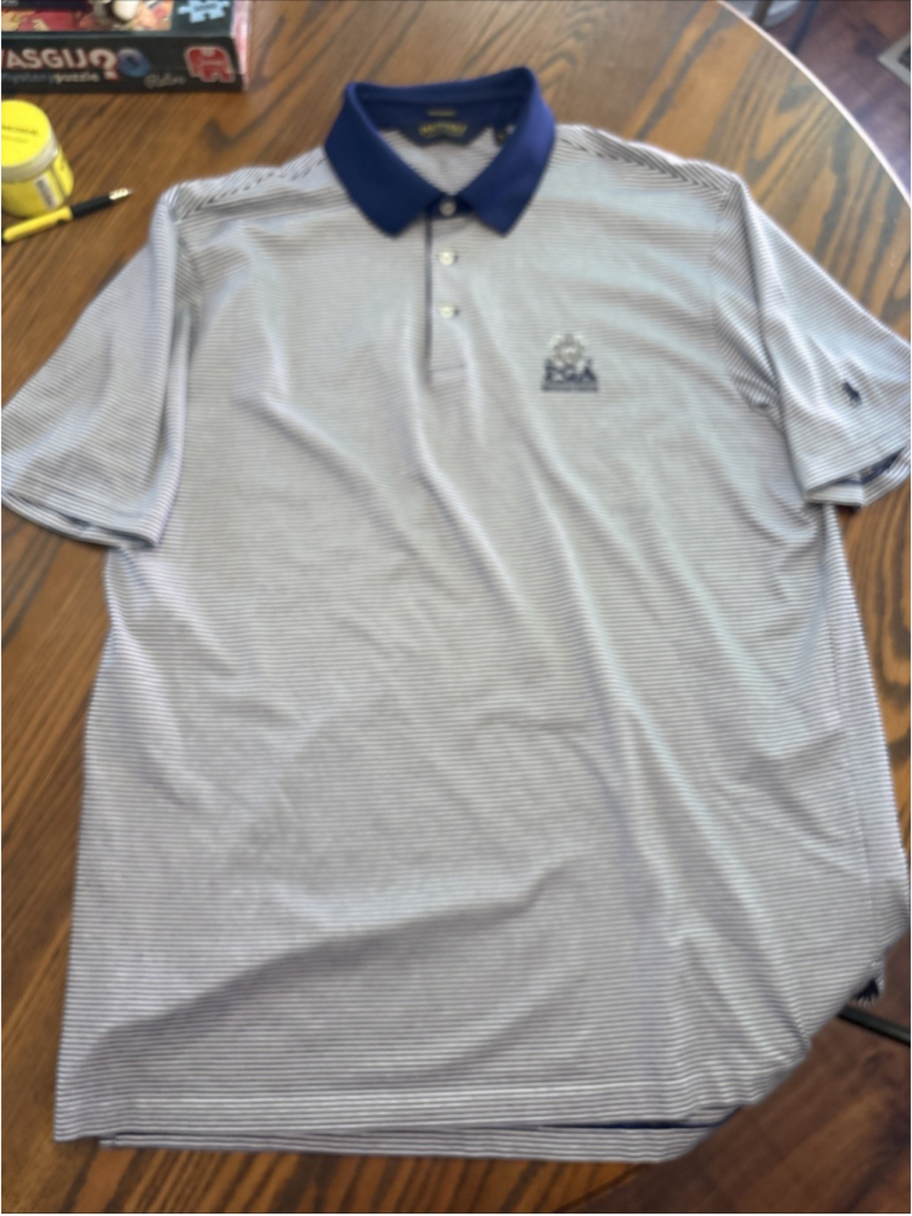 polo golf ralph lauren pga whistling strait logo navy strip XL